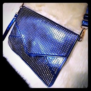 Ladies Oversized Studded Clutch Purse